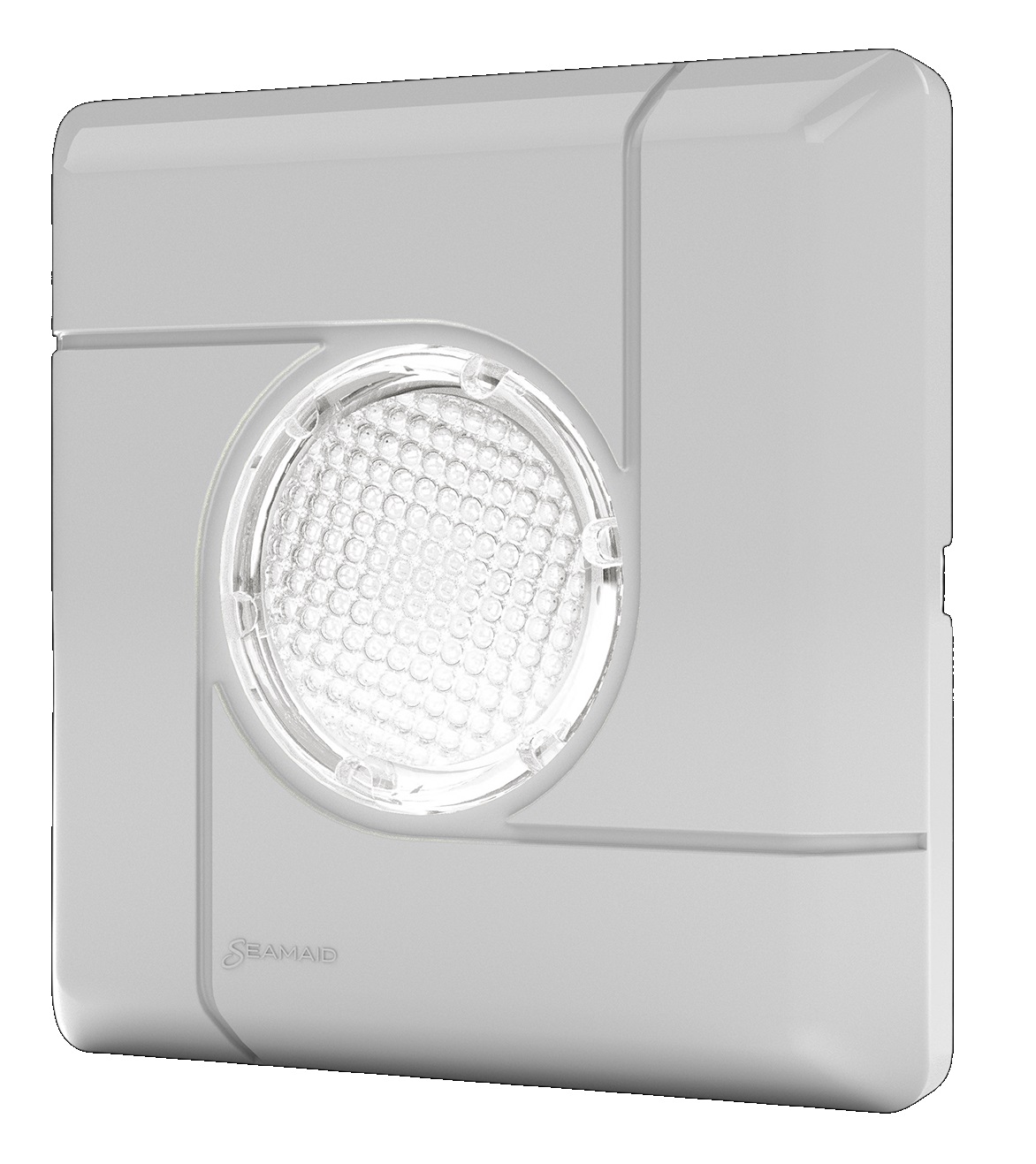 Enjoliveur Pour Projecteur Tubulaire Carre Gris Clair