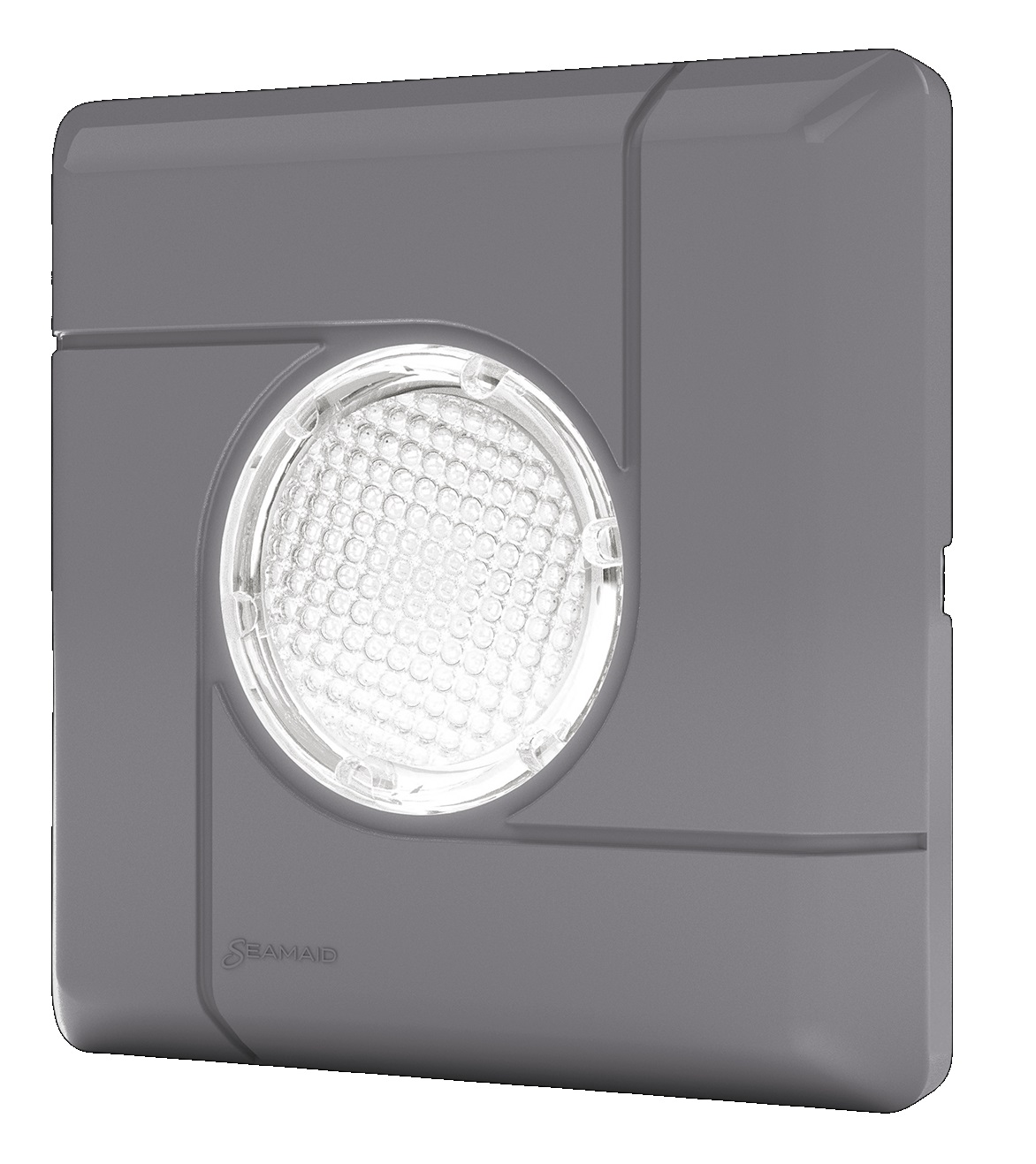 Enjoliveur Pour Projecteur Tubulaire Carre Gris Fonce