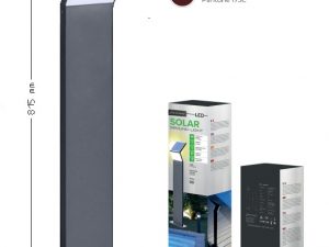 Borne Solaire Gris Anthracite 170 Lm 3W Blanc 5000K