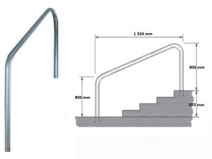 Rampe D'Escalier A Sceller 1524 mm L'Un