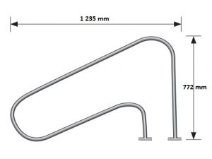 Rampe D'Escalier Avec Platine Aisi 316