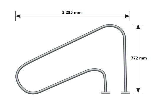 Rampe D'Escalier Avec Platine Aisi 316