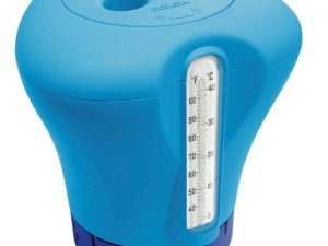 Diffuseur De Chlore Flottant Bleu Avec Thermometre