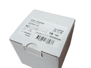 Rivet De Fixation 4.8X25 Boite + Gencod 100 Rivets