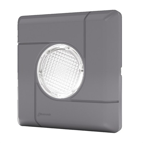 Enjoliveur Pour Projecteur Tubulaire Carre Gris Fonce