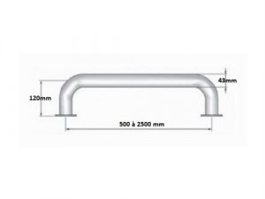 Rampe Inox A Sceller 1000 mm