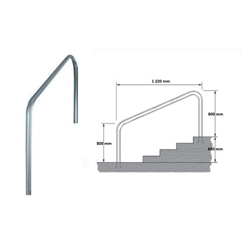 Rampe D'Escalier A Sceller 1220 mm  L Un