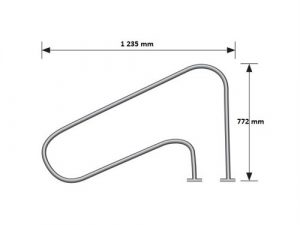 Rampe D'Escalier Avec Platine Aisi 316