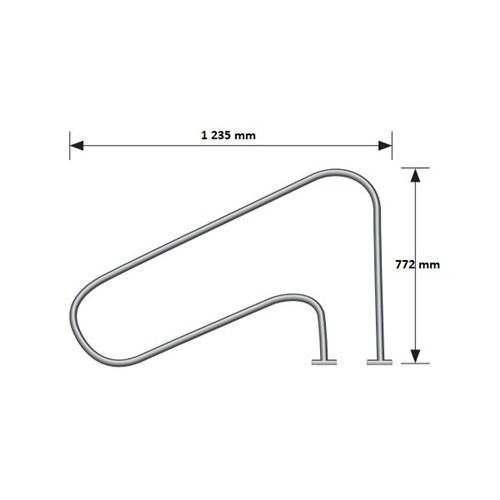 Rampe D'Escalier Avec Platine Aisi 316