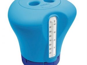 Diffuseur De Chlore Flottant Bleu Avec Thermometre