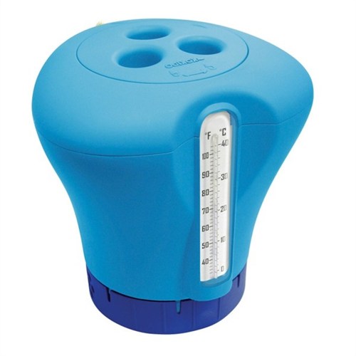 Diffuseur De Chlore Flottant Bleu Avec Thermometre