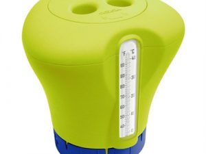 Diffuseur De Chlore Flottant Vert Avec Thermometre