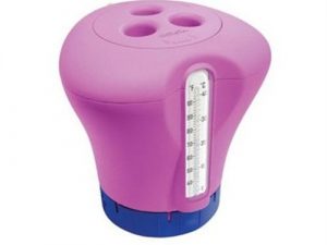 Diffuseur De Chlore Flottant Rose Avec Thermometre