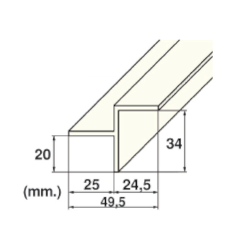 Profile Pvc En Z Reversible Pour Caillebotis En 2 M L Un